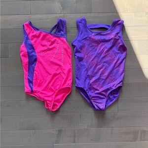 Danskin Pink and Purple Gymnastics Leotards